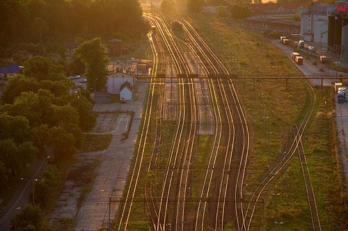 LOTNICZE. Polska, warm-maz. Stacja kolejowa w Moragu.